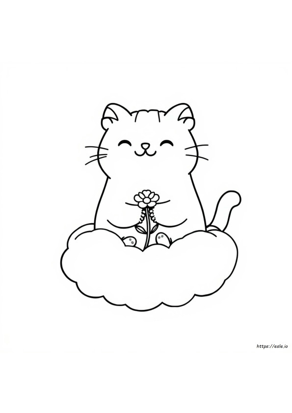 Kucing Pusheen Halaman Mewarnai Kucing Lucu Mudah