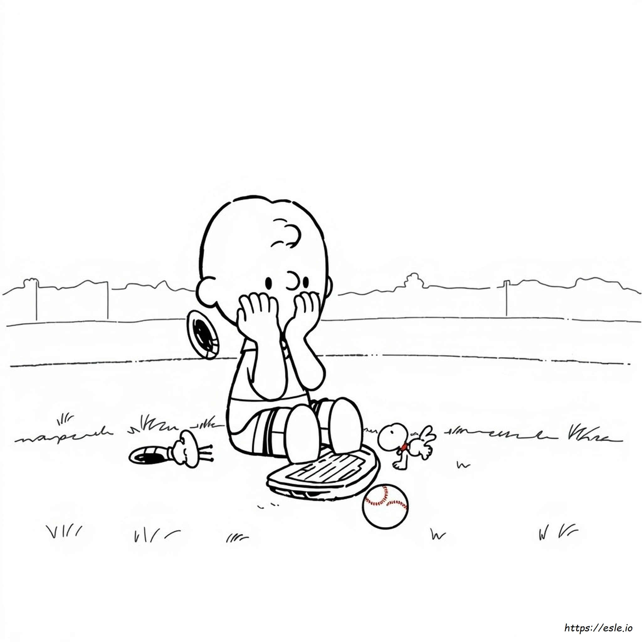 チャーリー・ブラウン 塗り絵