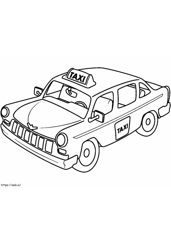 Coloriage Taxi normal 2 à imprimer dessin