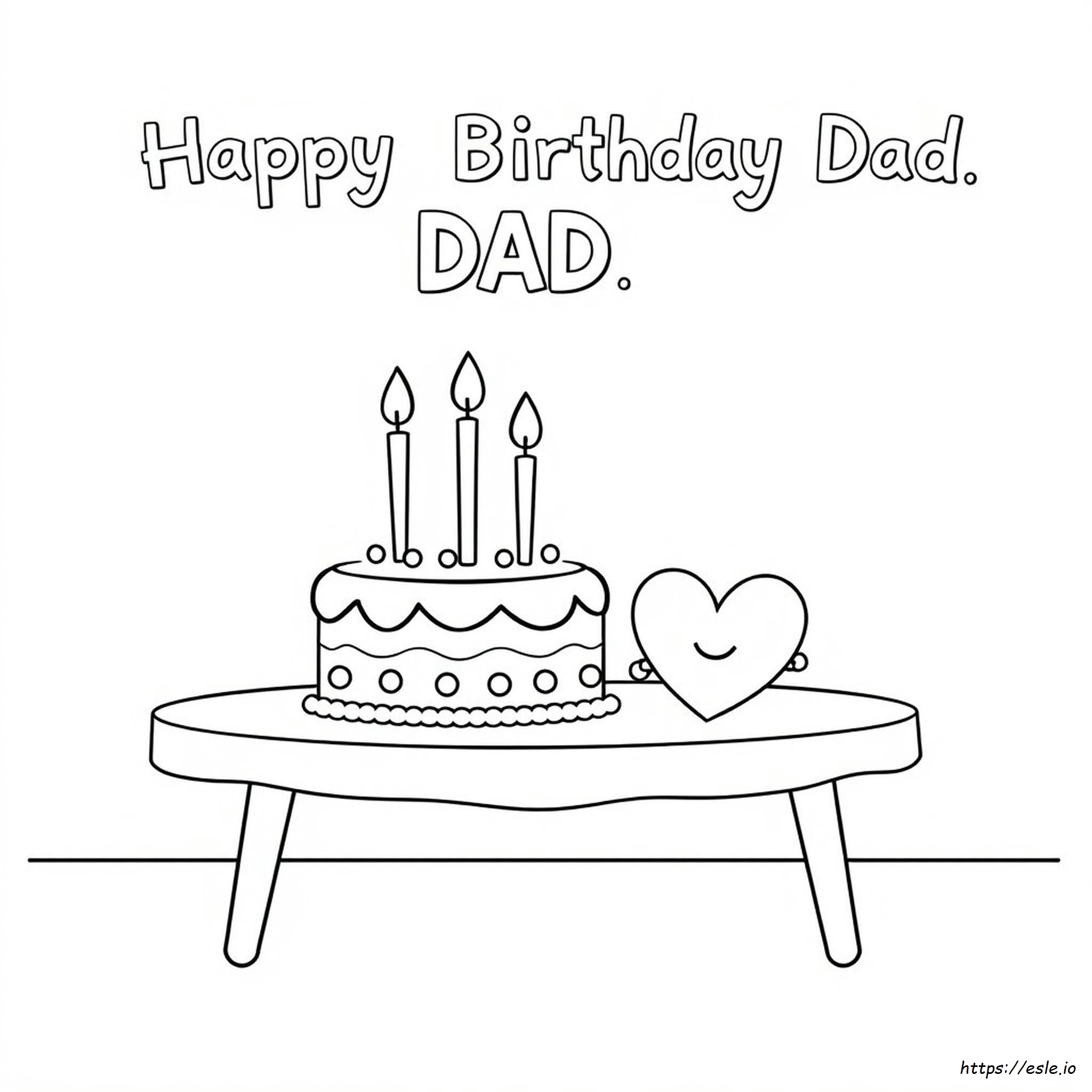 Happy Birthday Dad Coloring Pages