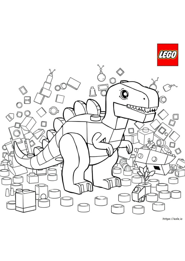 Lego Dinosaur Coloring