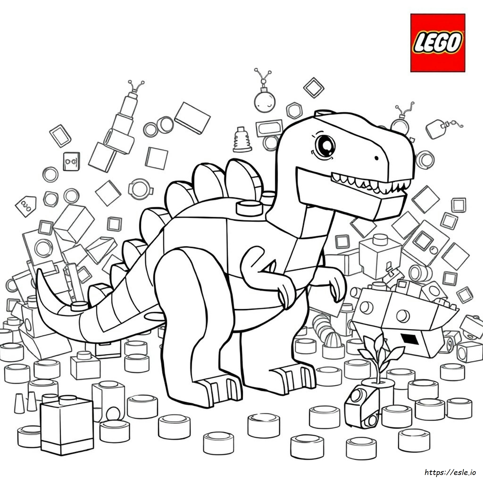 Lego Dinosaur Coloring