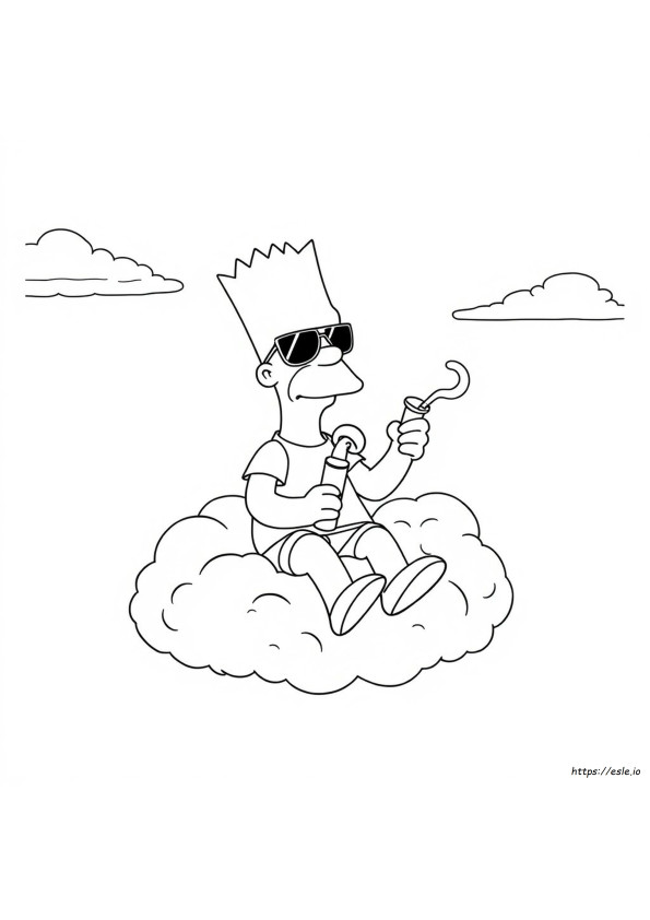 Simpsonlar Esrar Temalı Boyama Sayfaları