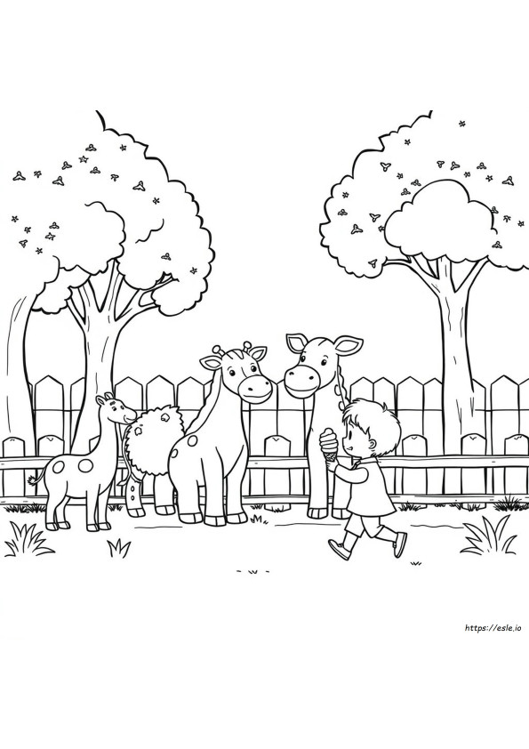 Desene De Colorat Cu Animale De La Zoo Pentru Preșcolari