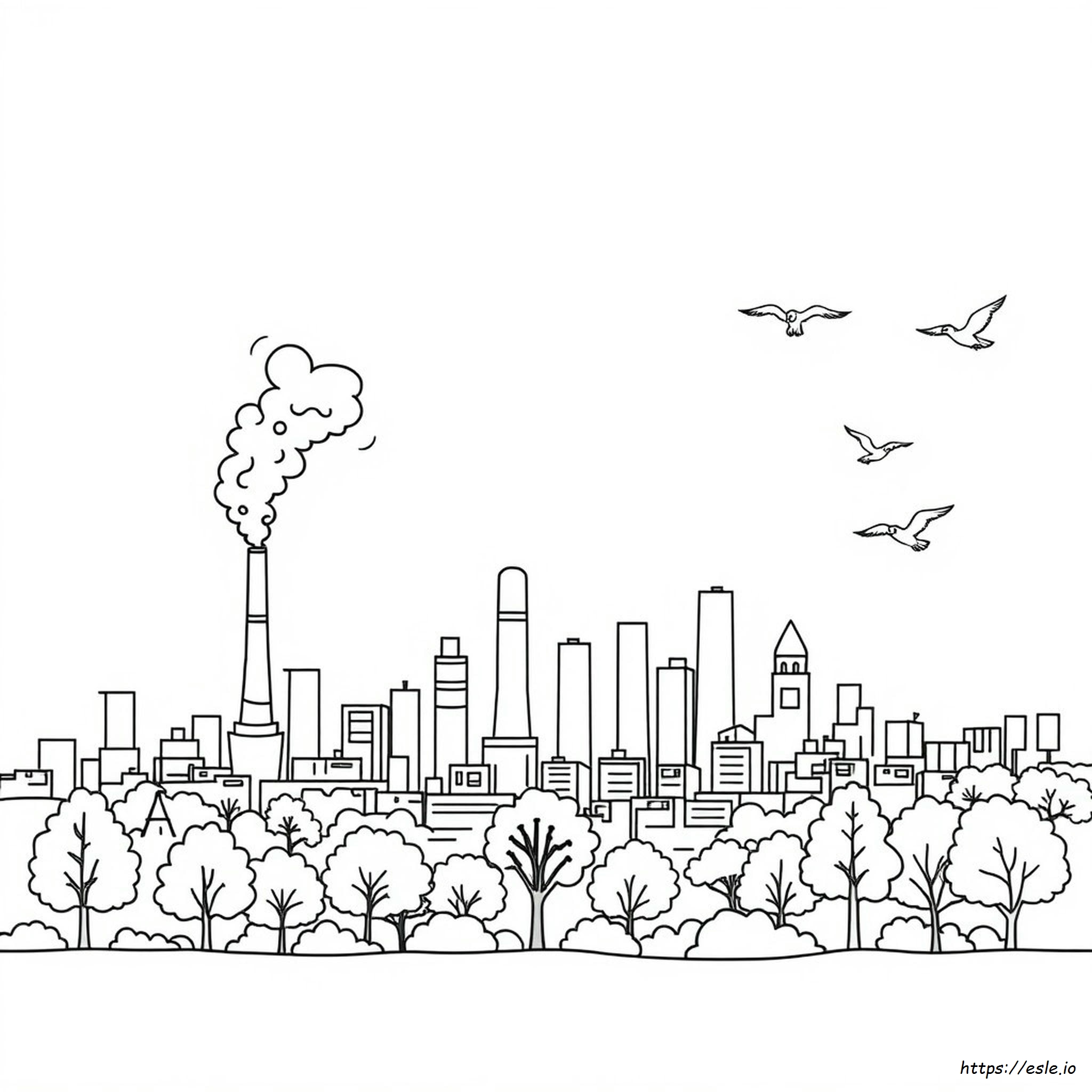 Air Pollution Coloring Pages