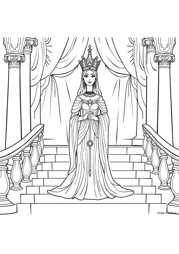 Reina Ester Para Colorear