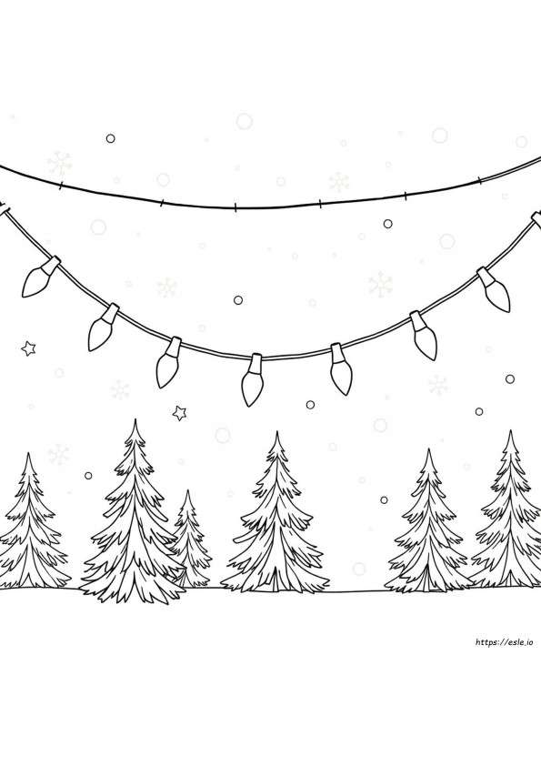 Coloriage Lumières De Noël