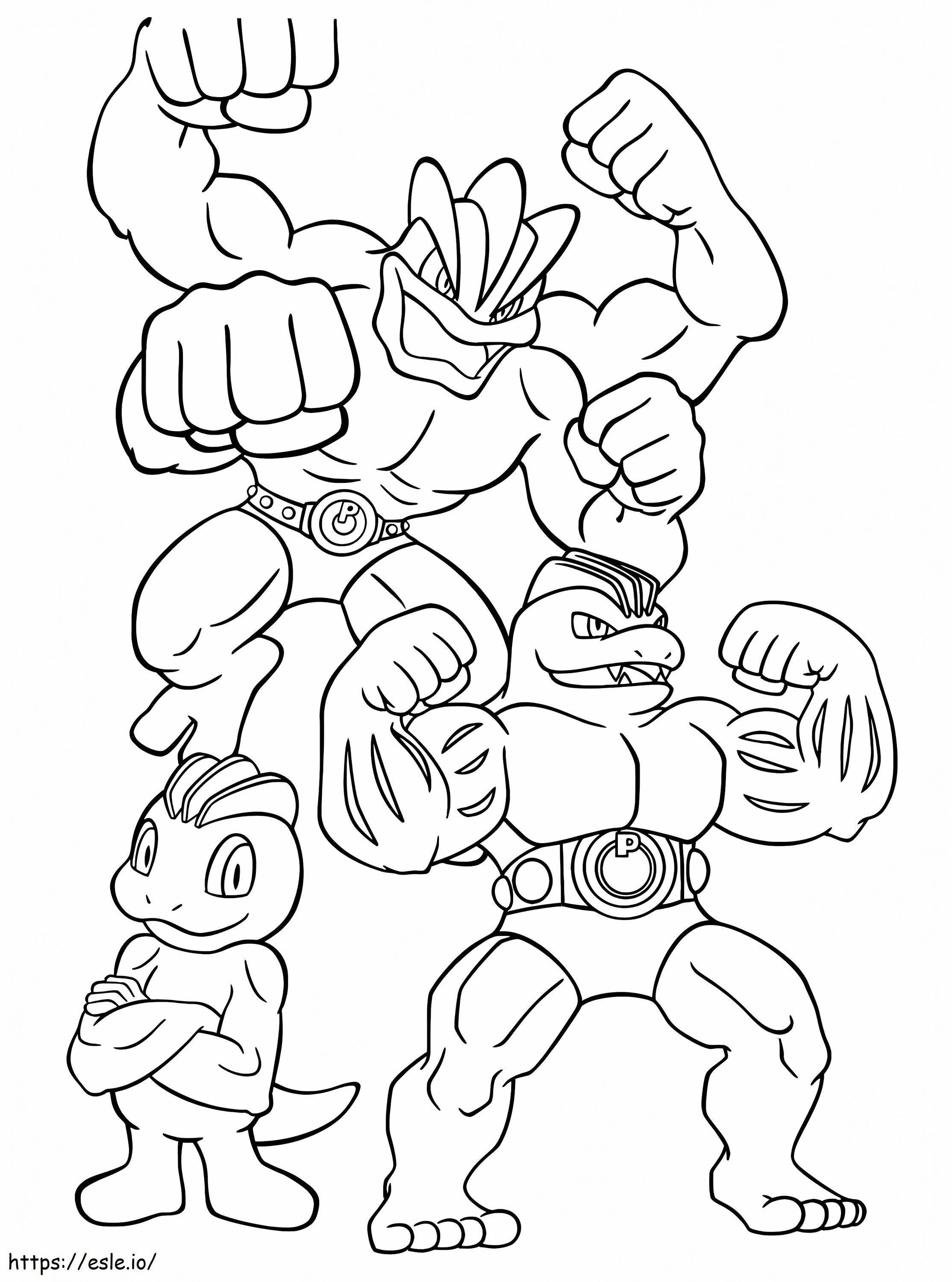 Machamp Evolutions coloring page
