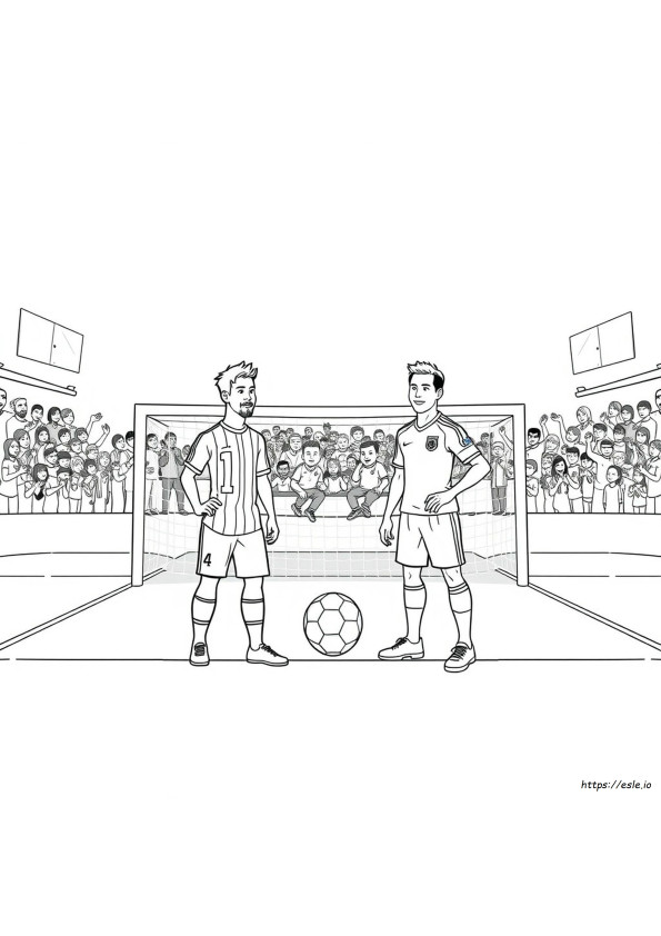 Messi Ronaldo Ausmalbilder