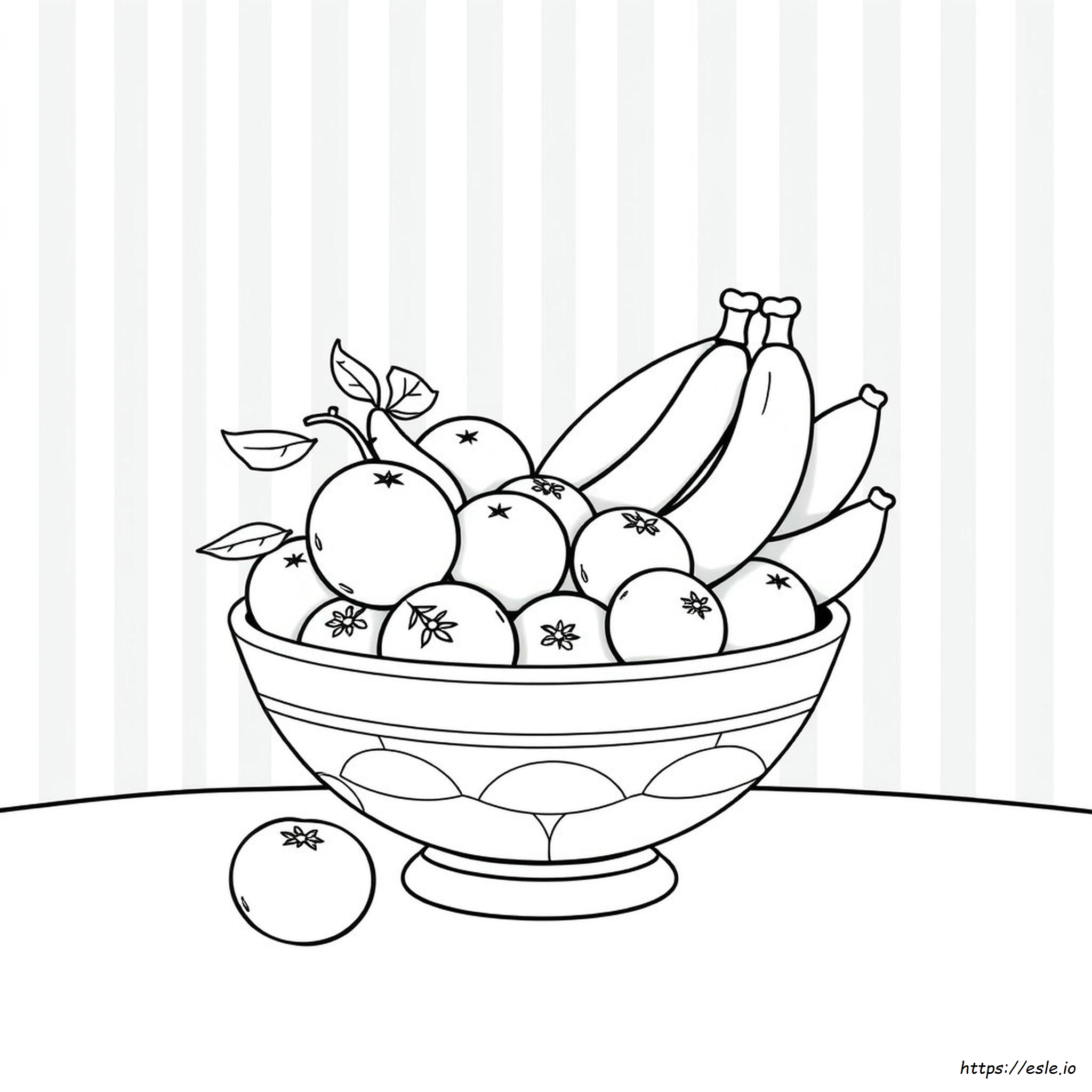 Fruit Bowl Colouring