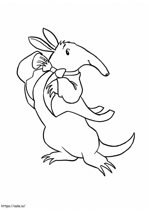 Gentle Aardvark coloring page