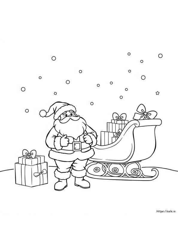 Kerstman Clipart Kleurplaat