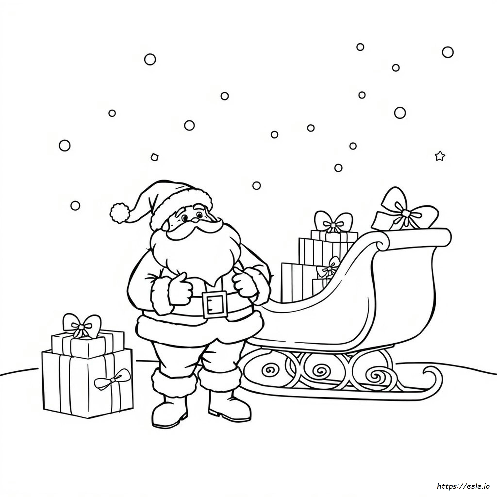 Weihnachtsmann Clipart Ausmalbild