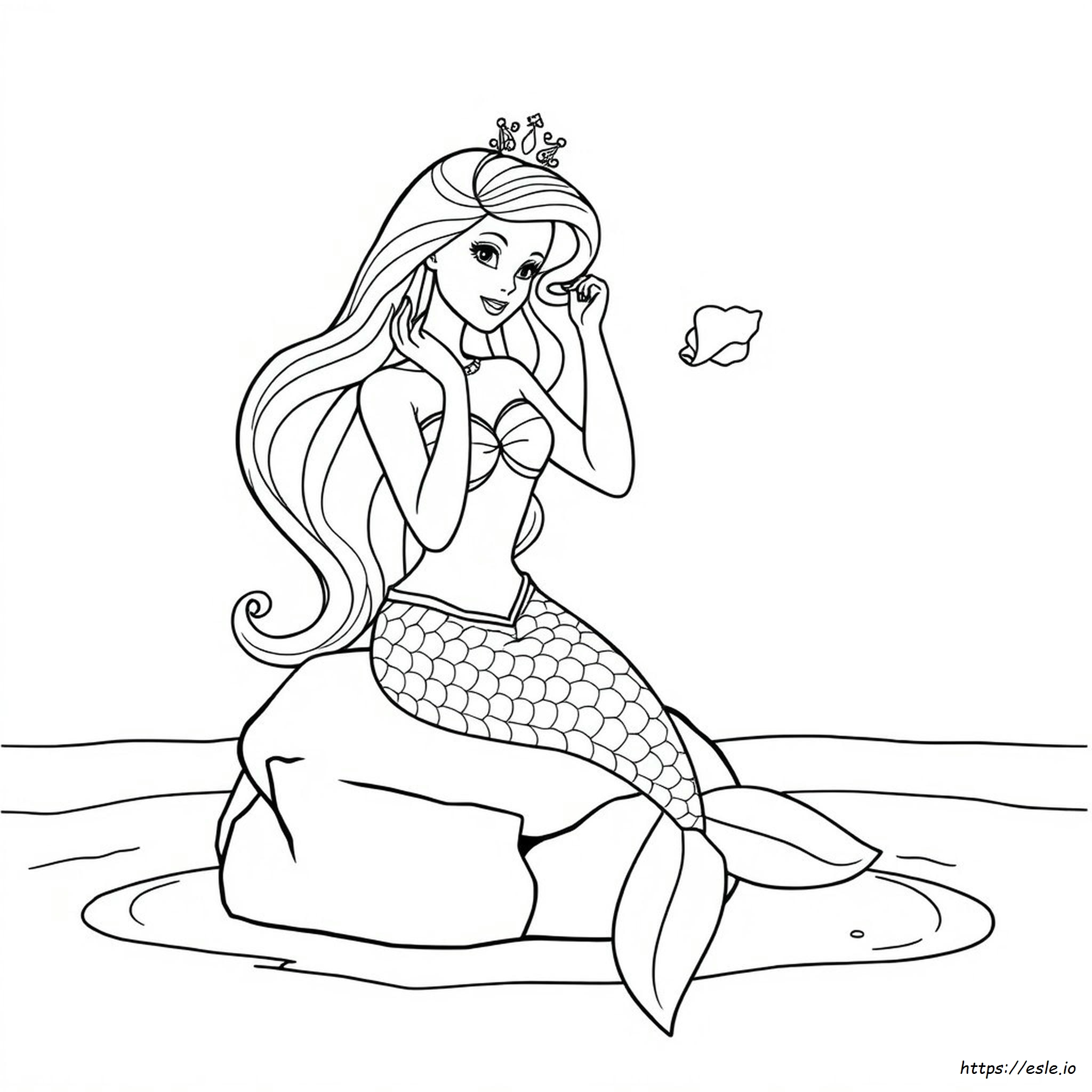 Princess Barbie Mermaid Coloring Pages