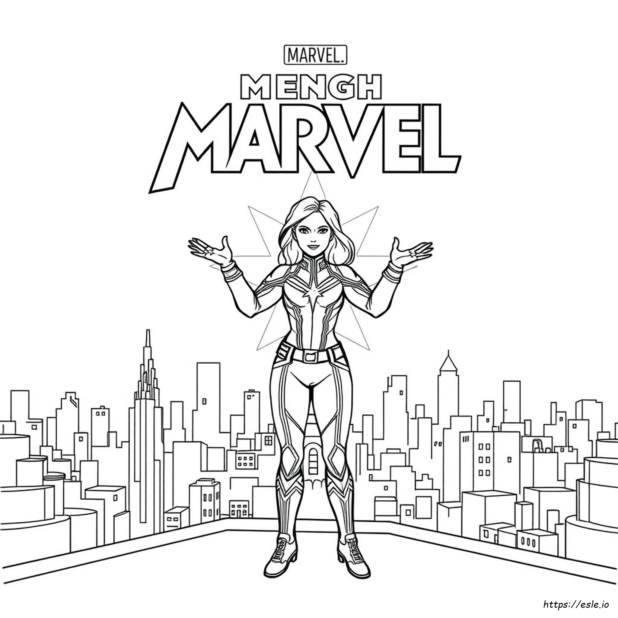 Disegni Da Colorare Di Avengers Captain Marvel