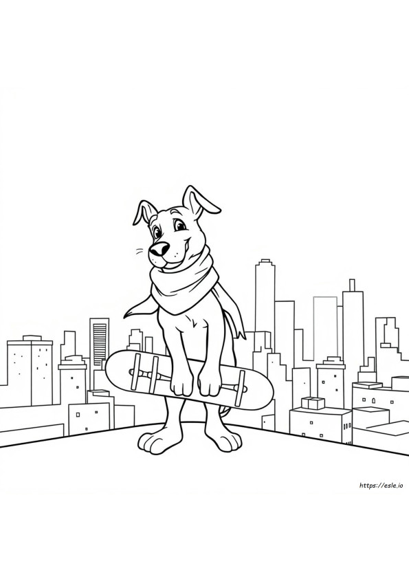 Dog Man Scarlet Shredder Gambar Mewarnai