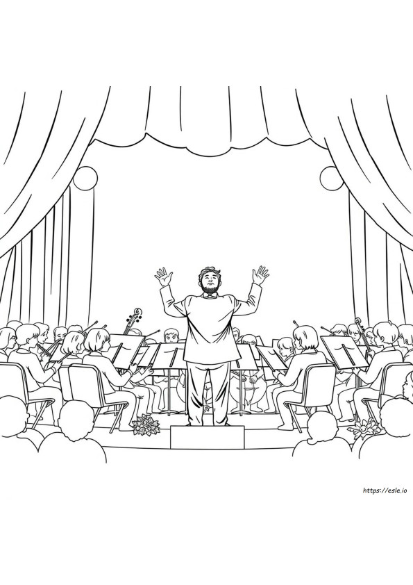 Coloriage Chef D'orchestre