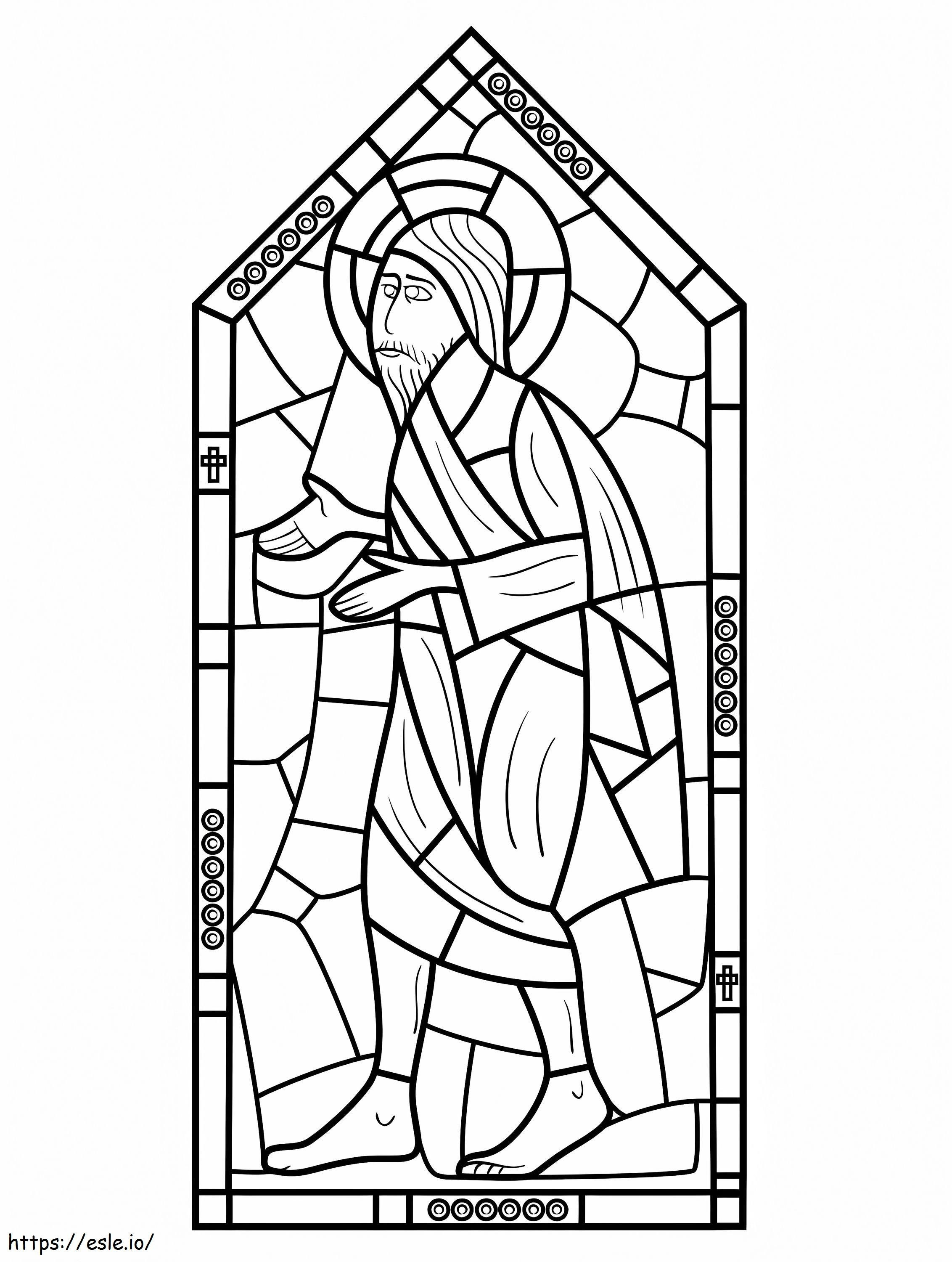 Religious Stained Glass coloring page