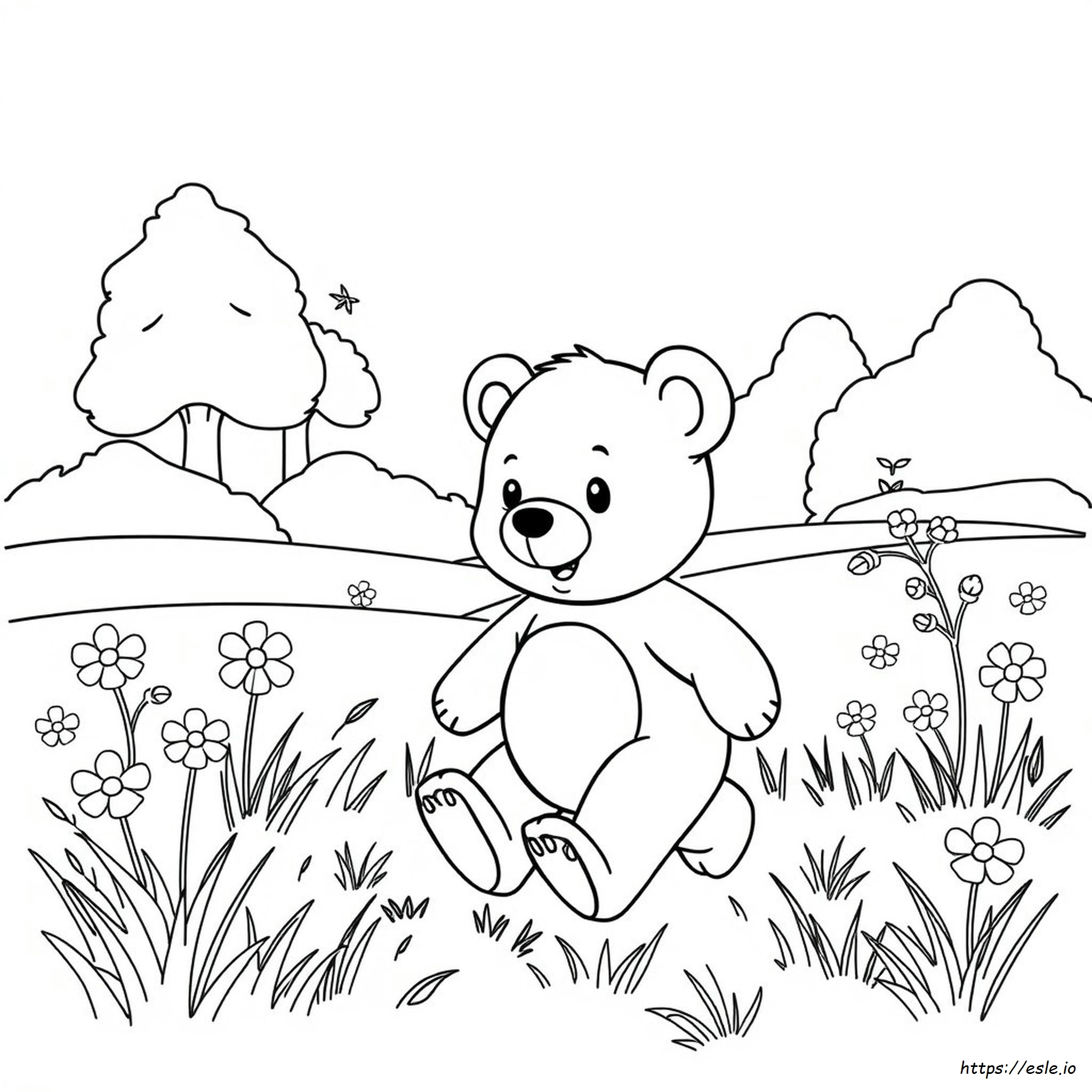Baby Bear Coloring Page