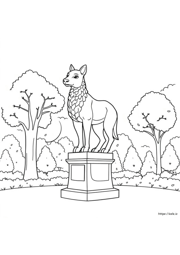 Gambar Mewarnai Patung