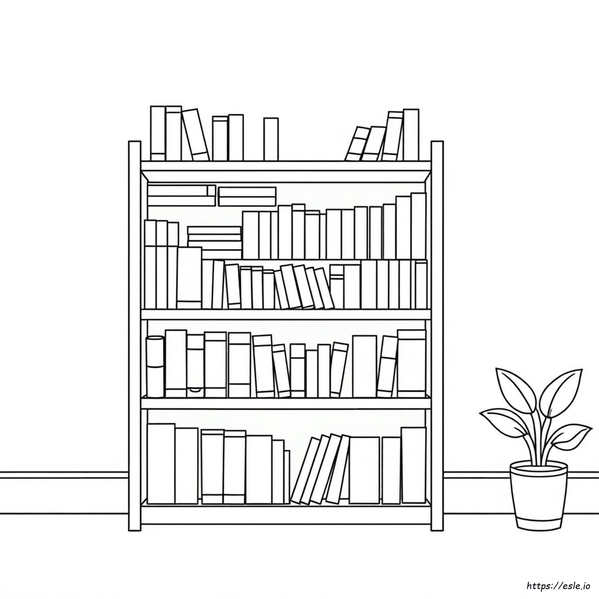 Boekenkast Kleurplaten kleurplaat