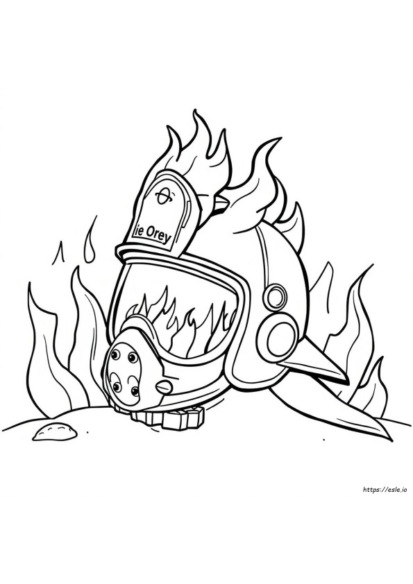 Fire Helmet Coloring Page