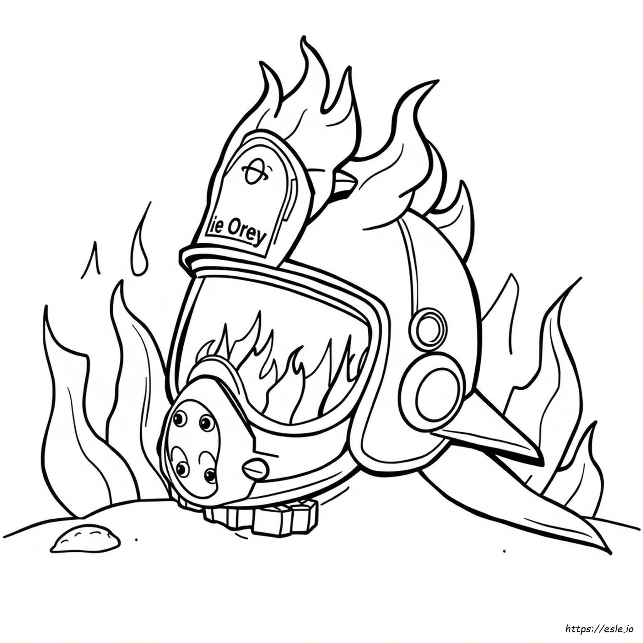 Fire Helmet Coloring Page