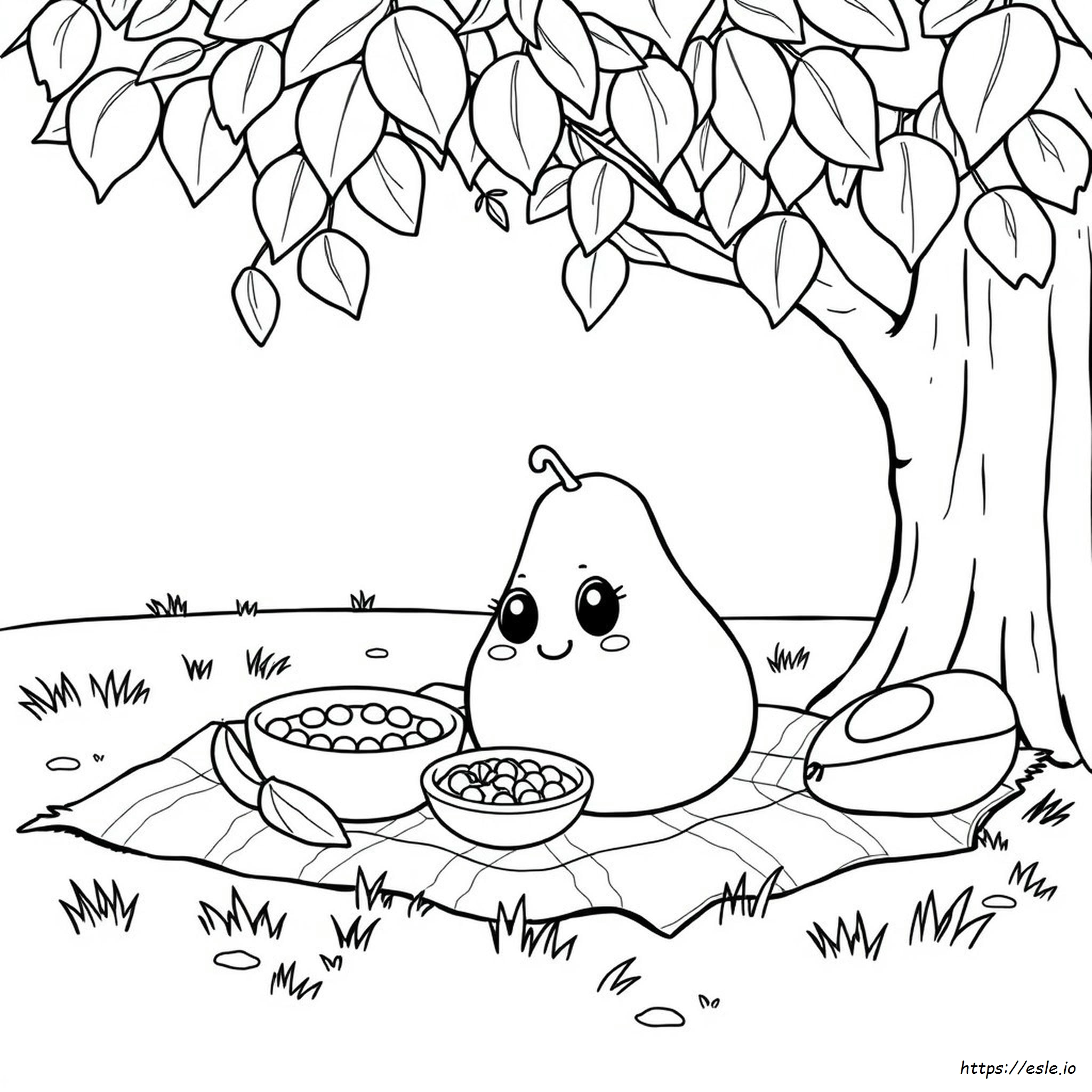 Cute Avocado Coloring Pages Printable