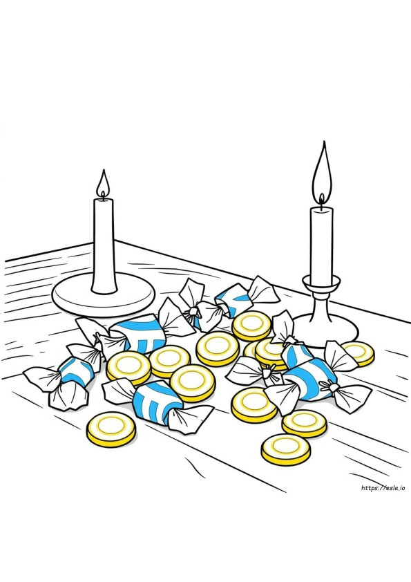 Kolorowanki Chanuka Gelty