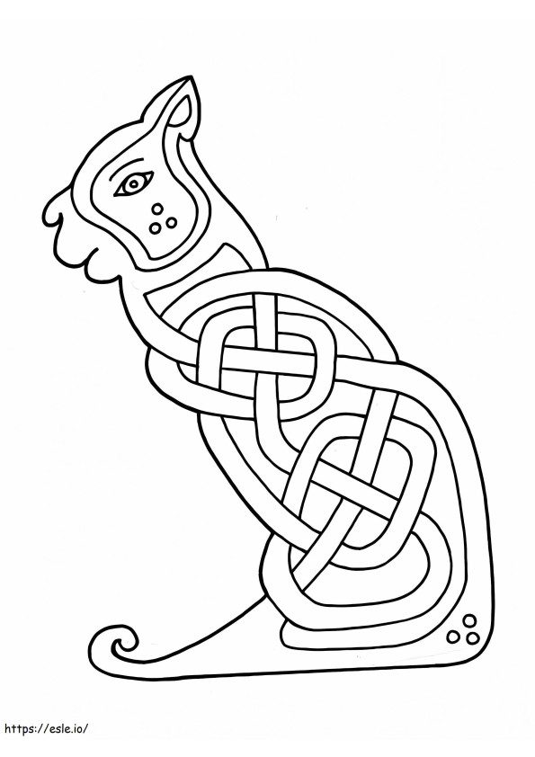 Desenho de Gato Celta para colorir