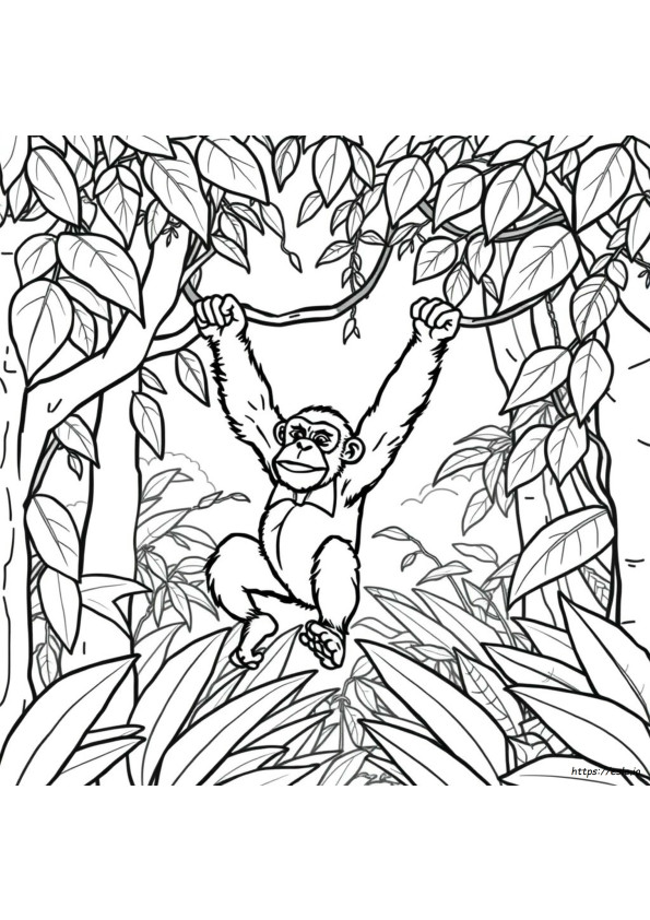 Coloriage Chimpanzé