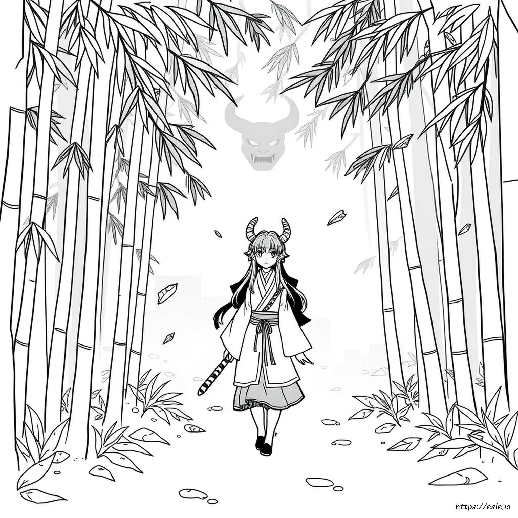 Nezuko Tanjiro Demon Slayer Coloring Pages