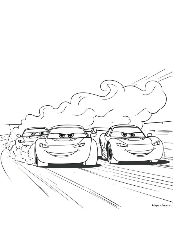 Smokey Cars 3 Malvorlagen