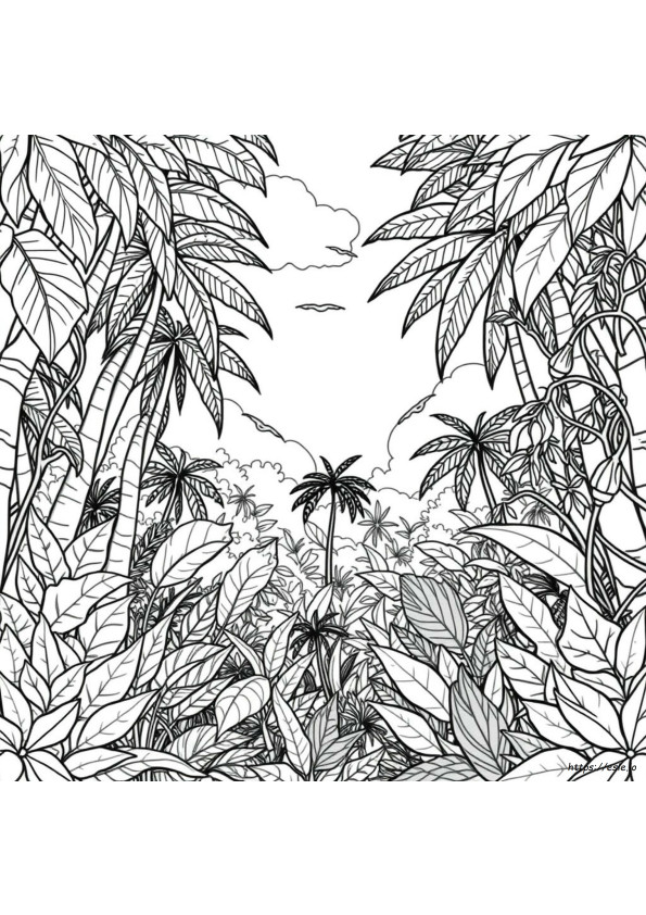 Gambar Mewarnai Hutan