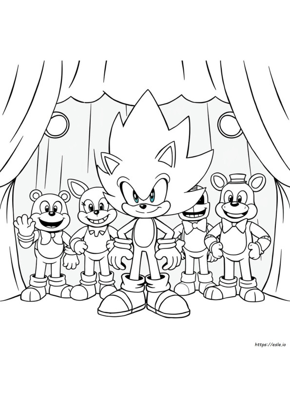 Coloriage Sonic Fnf
