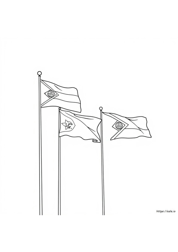 South American Flags Coloring Pages
