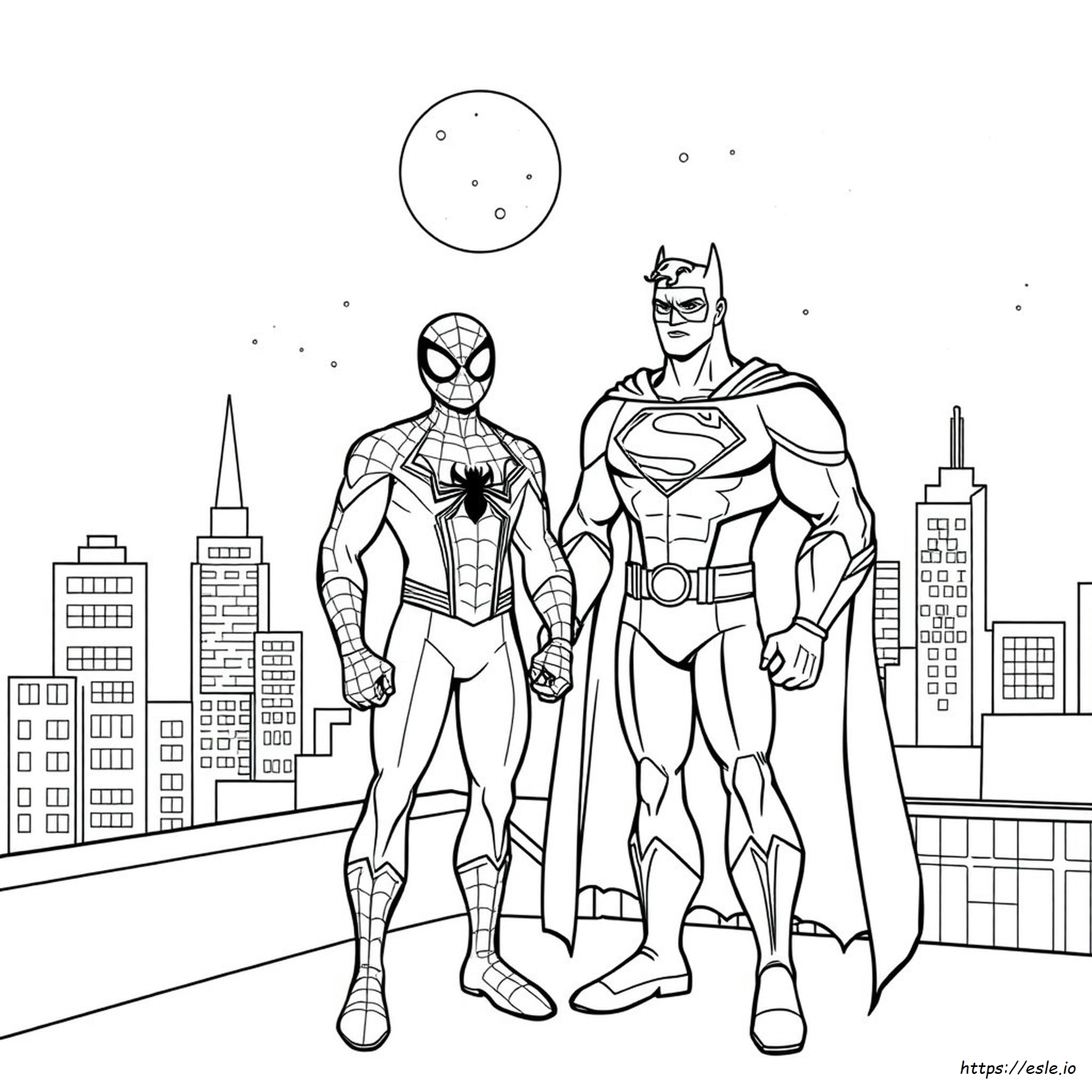Spiderman And Batman Printable Coloring Pages