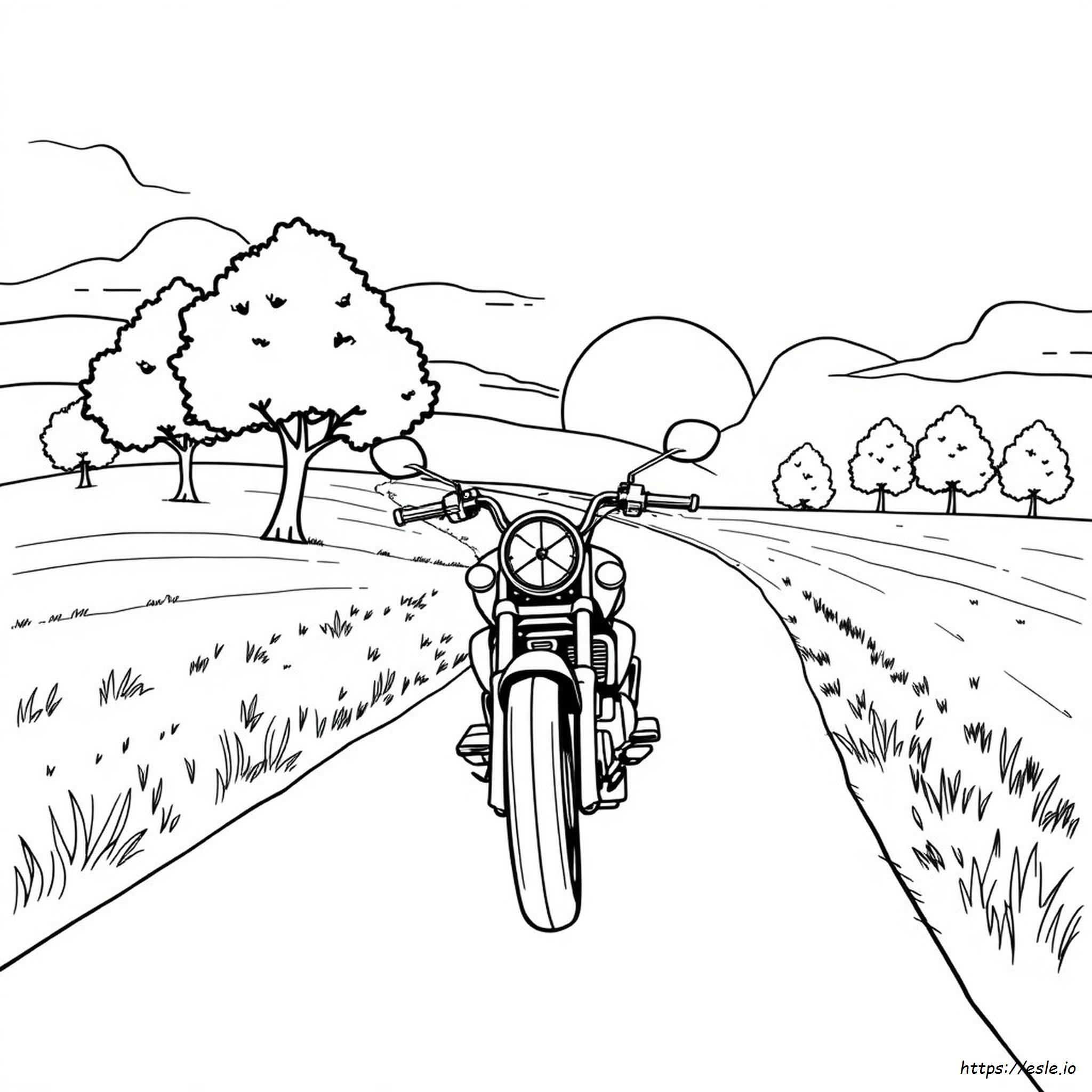 Motorbike Colouring Sheet