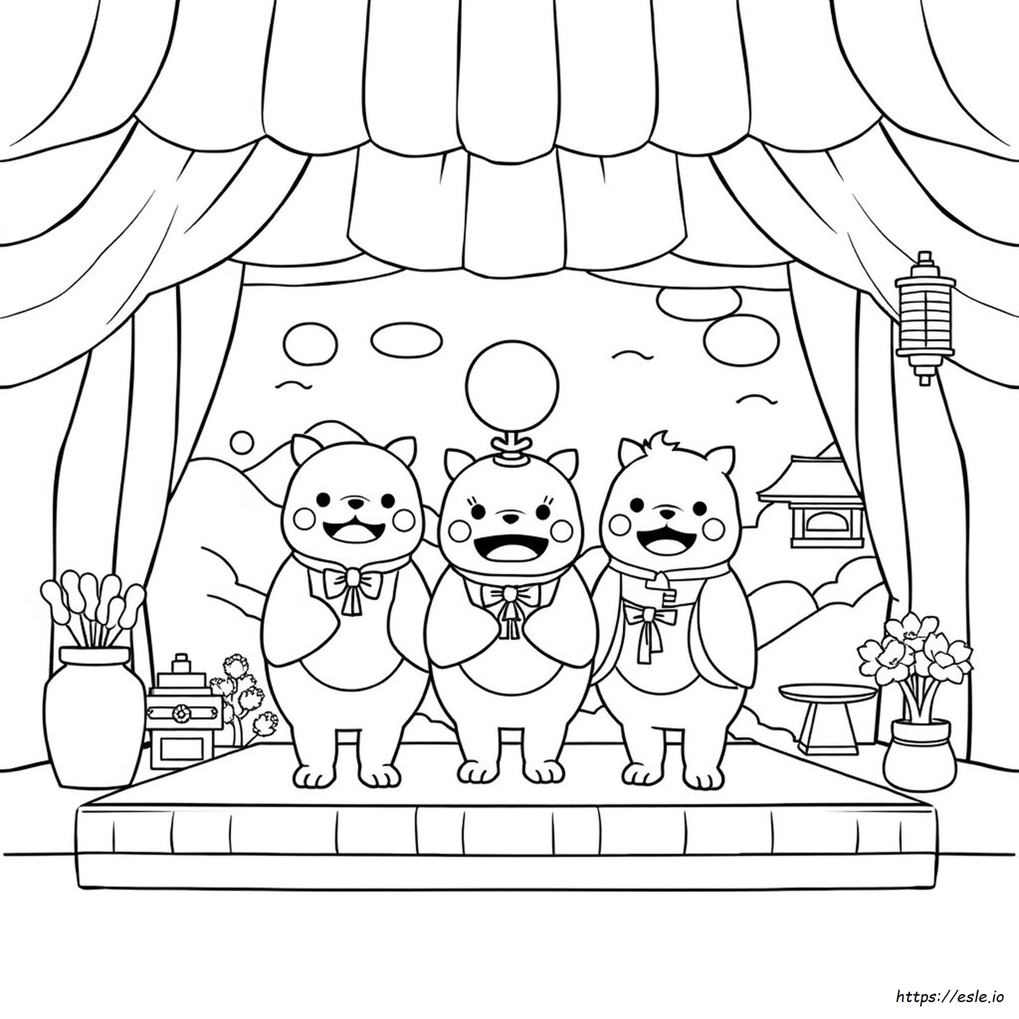 Mamegoma Coloring Pages