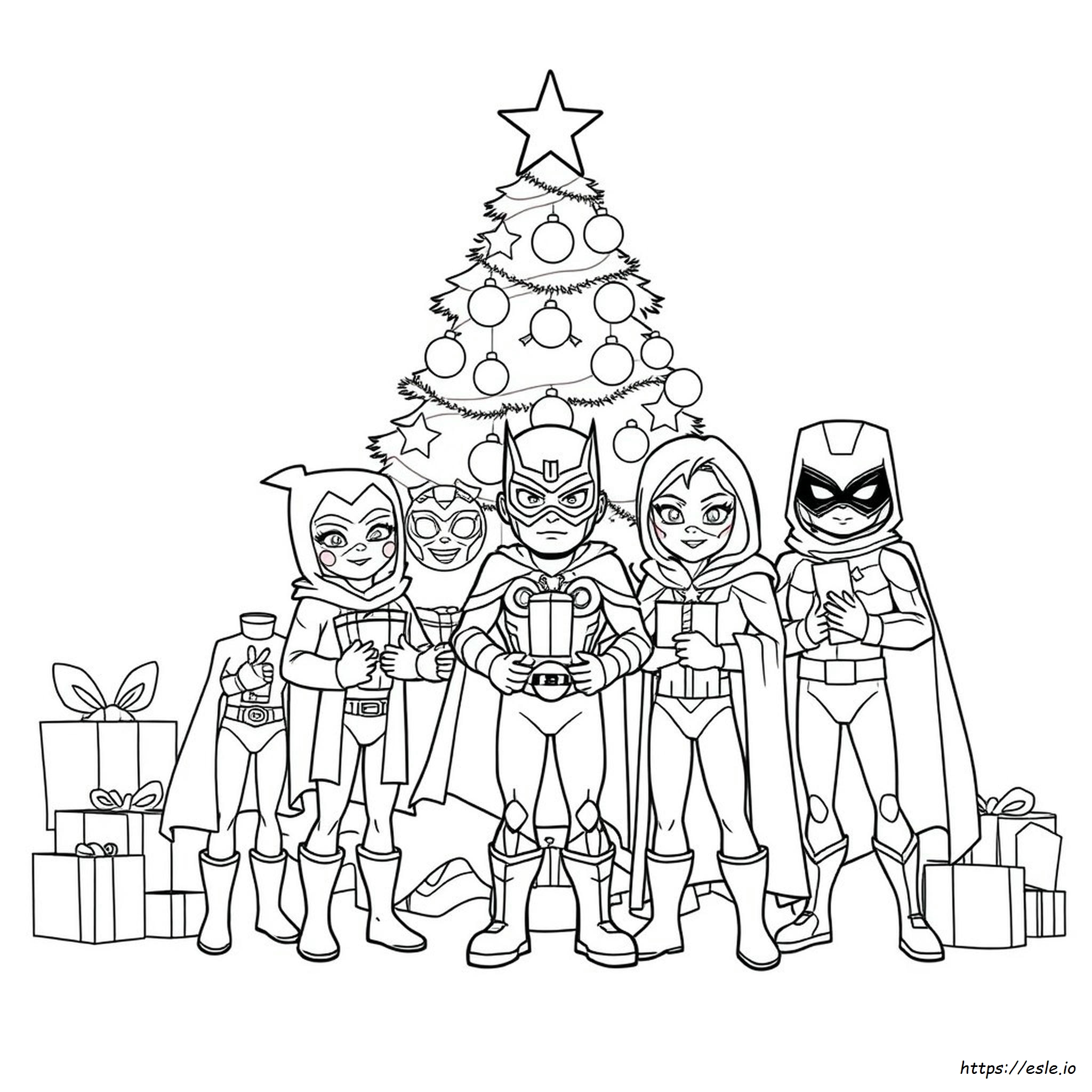 Superheld Kerst Kleurplaat kleurplaat
