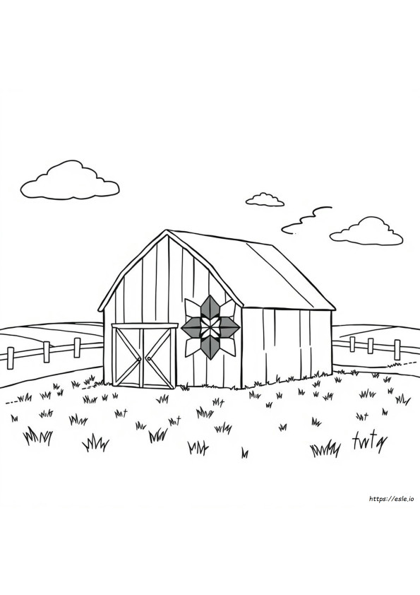 Barn Quilt Coloring Pages