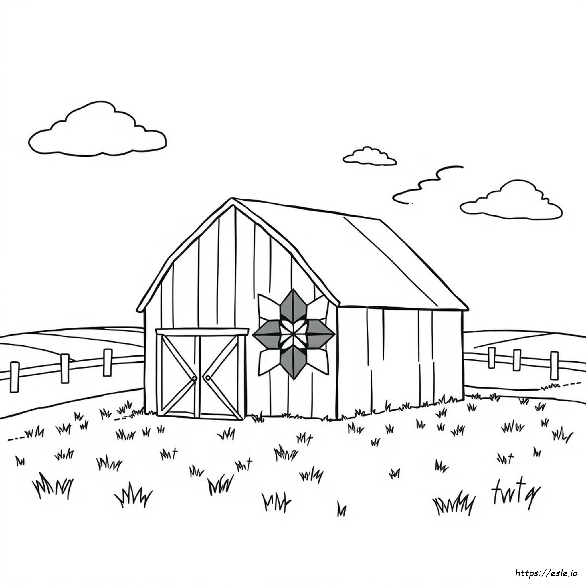 Barn Quilt Coloring Pages
