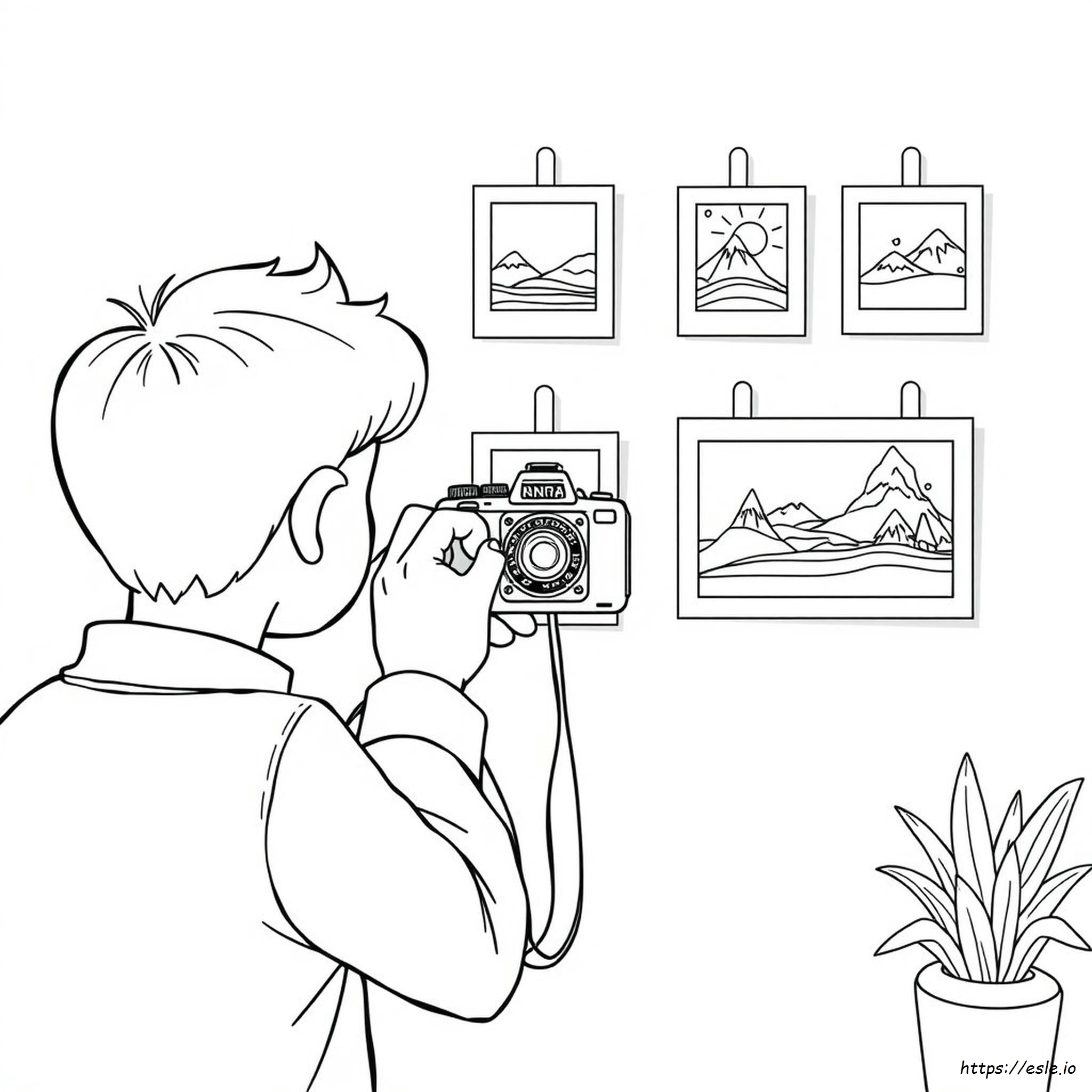 Zwart-Wit Foto's Inkleuren kleurplaat
