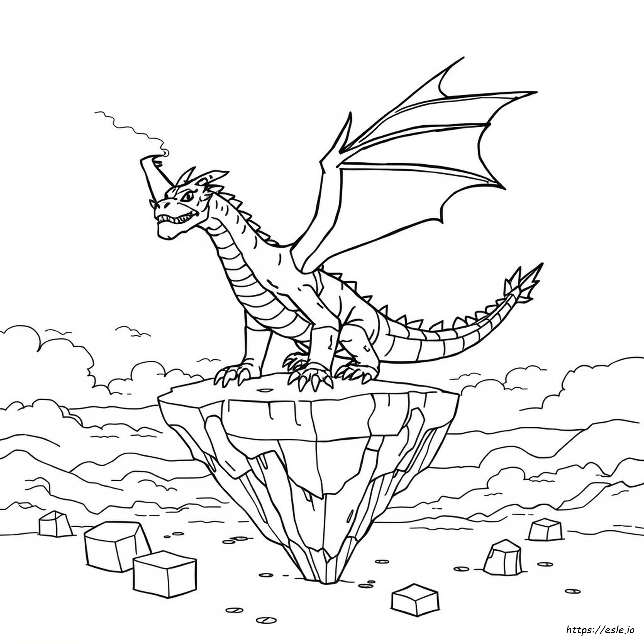 Ender Dragon Colouring Page