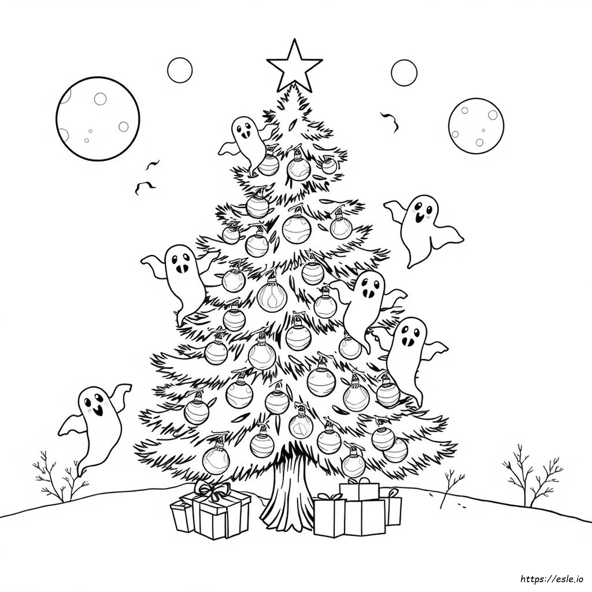Griezelige Kerst Kleurplaat kleurplaat