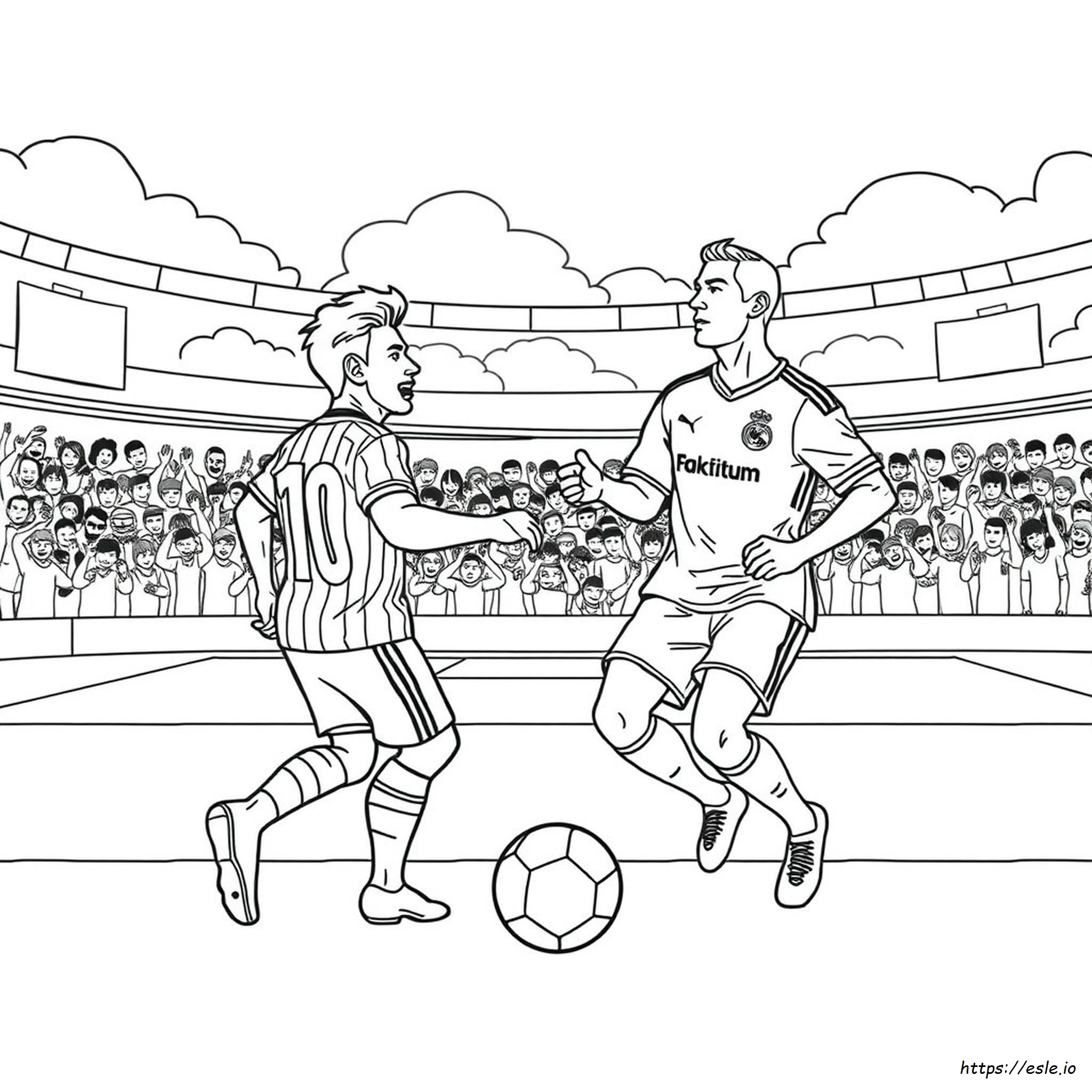 Messi Versus Ronaldo Kleurplaten kleurplaat