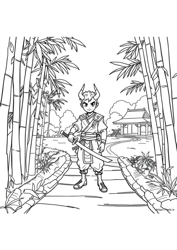 Desenho Para Colorir De Demon Slayer