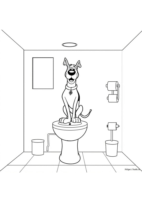 Scooby Toilet Da Colorare