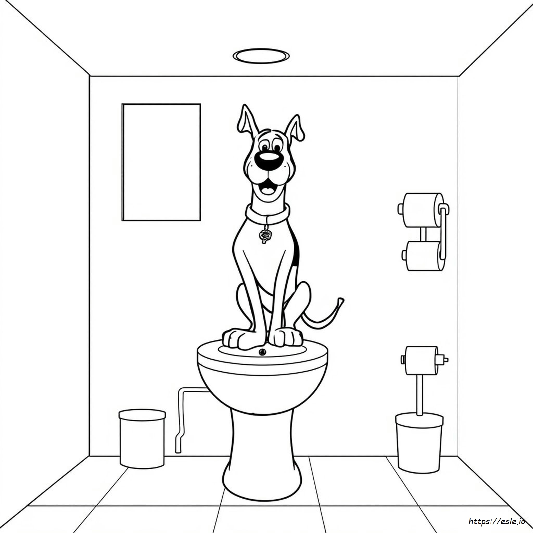 Scooby Toilet Coloring Pages