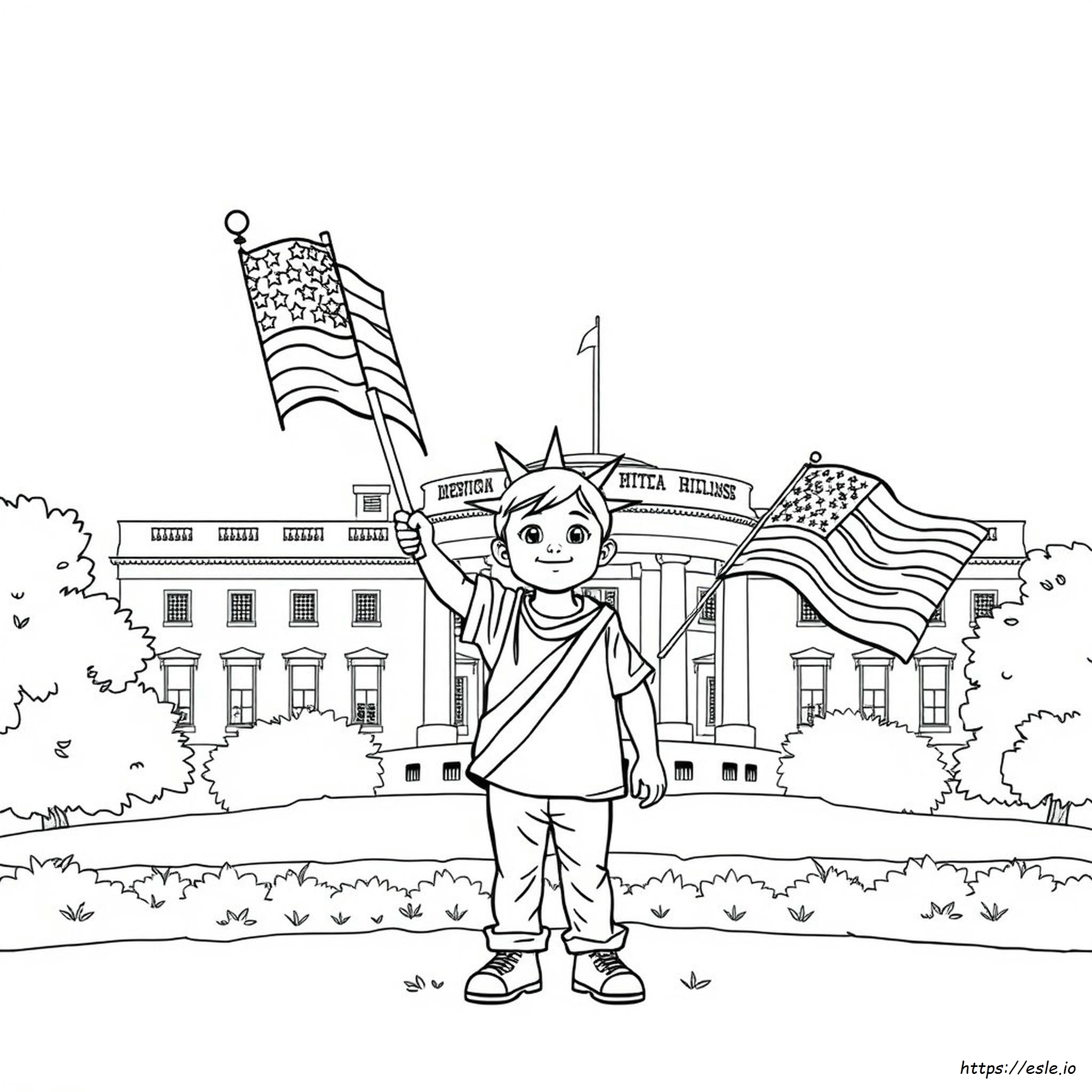 Páginas Para Colorear Americanas